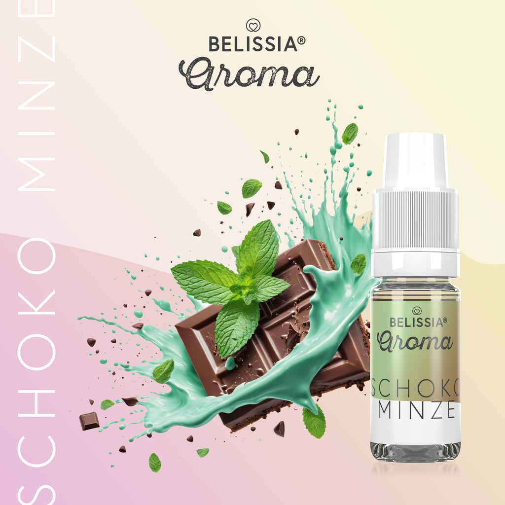 BELISSIA Lebensmittelaroma Schoko-Minze – 10 ml Tropfflasche