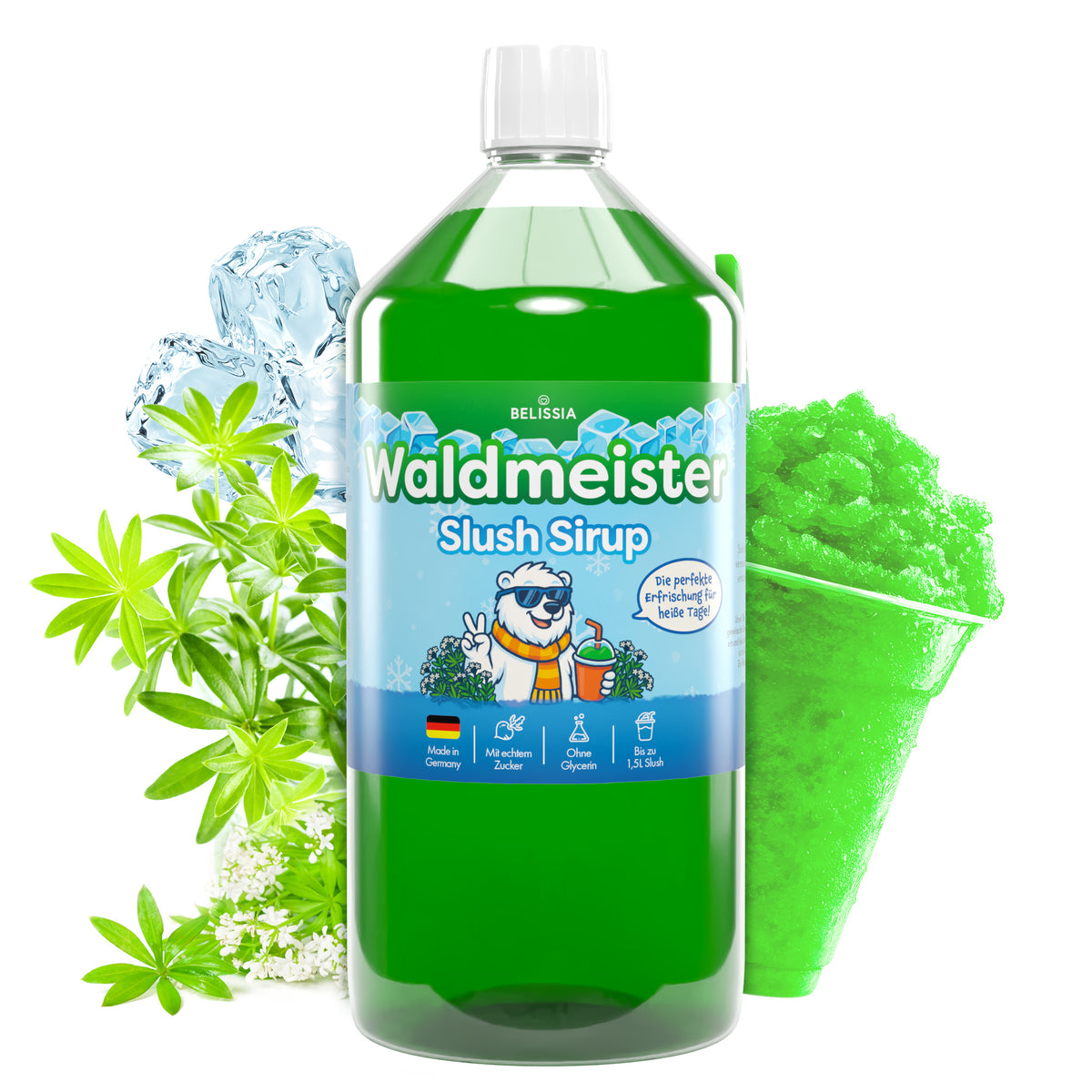 Slush Eis Sirup Waldmeister – 1000 ml Flasche