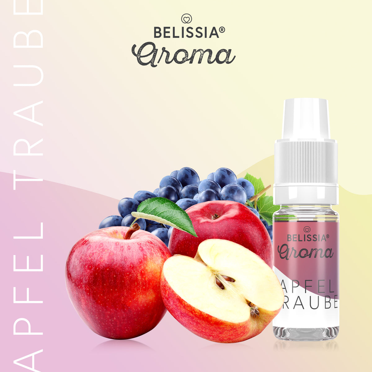 BELISSIA Lebensmittelaroma Apfel-Traube – 10 ml Tropfflasche