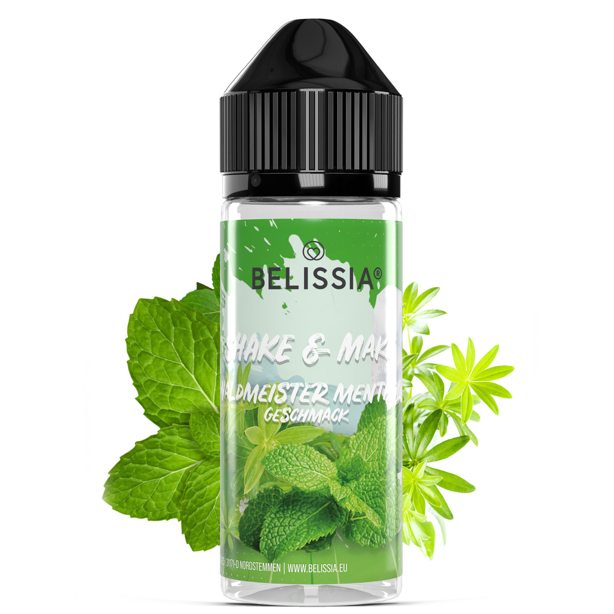 BELISSIA Shake & Make Aroma Waldmeister-Menthol – 10 ml + Schüttelflasche