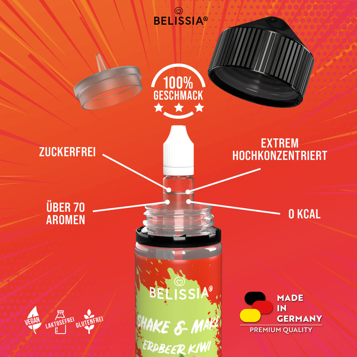 BELISSIA Shake & Make Aroma Erdbeer-Kiwi – 10 ml + Schüttelflasche