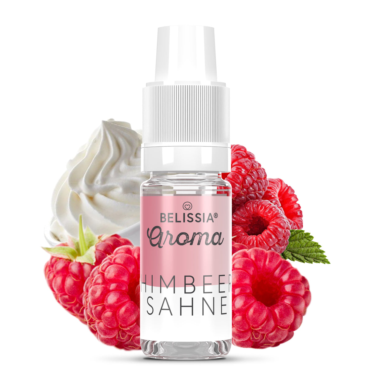 BELISSIA Lebensmittelaroma Himbeer-Sahne – 10 ml Tropfflasche