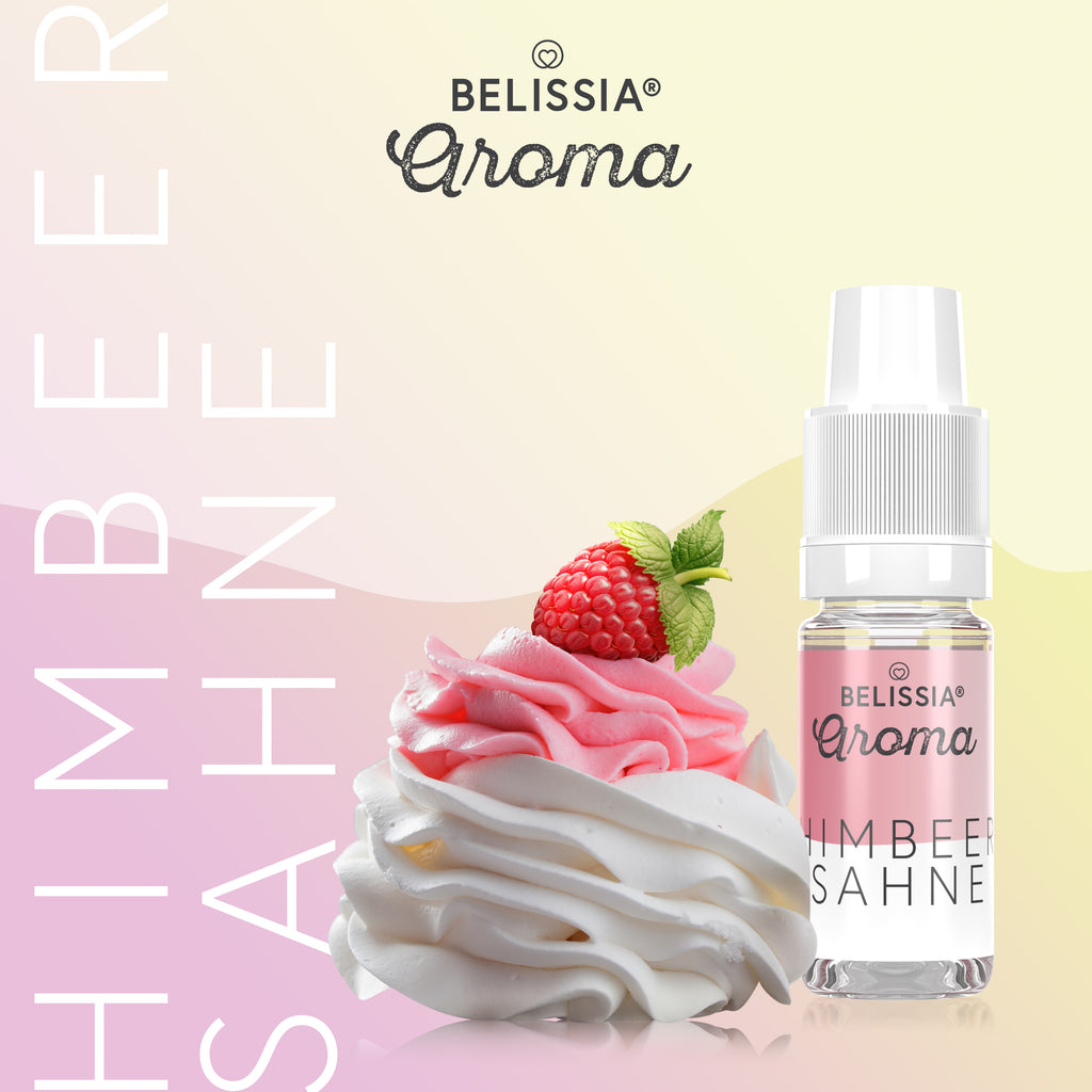 BELISSIA Lebensmittelaroma Himbeer-Sahne – 10 ml Tropfflasche