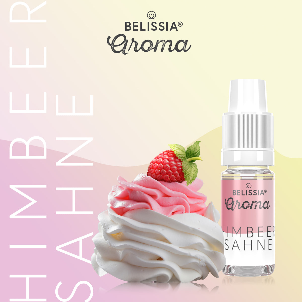 BELISSIA Lebensmittelaroma Himbeer-Sahne – 10 ml Tropfflasche