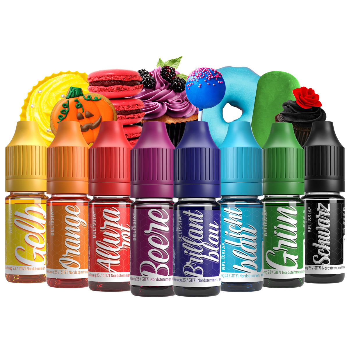 Lebensmittelfarben Starter-Set – 8 × 10 ml