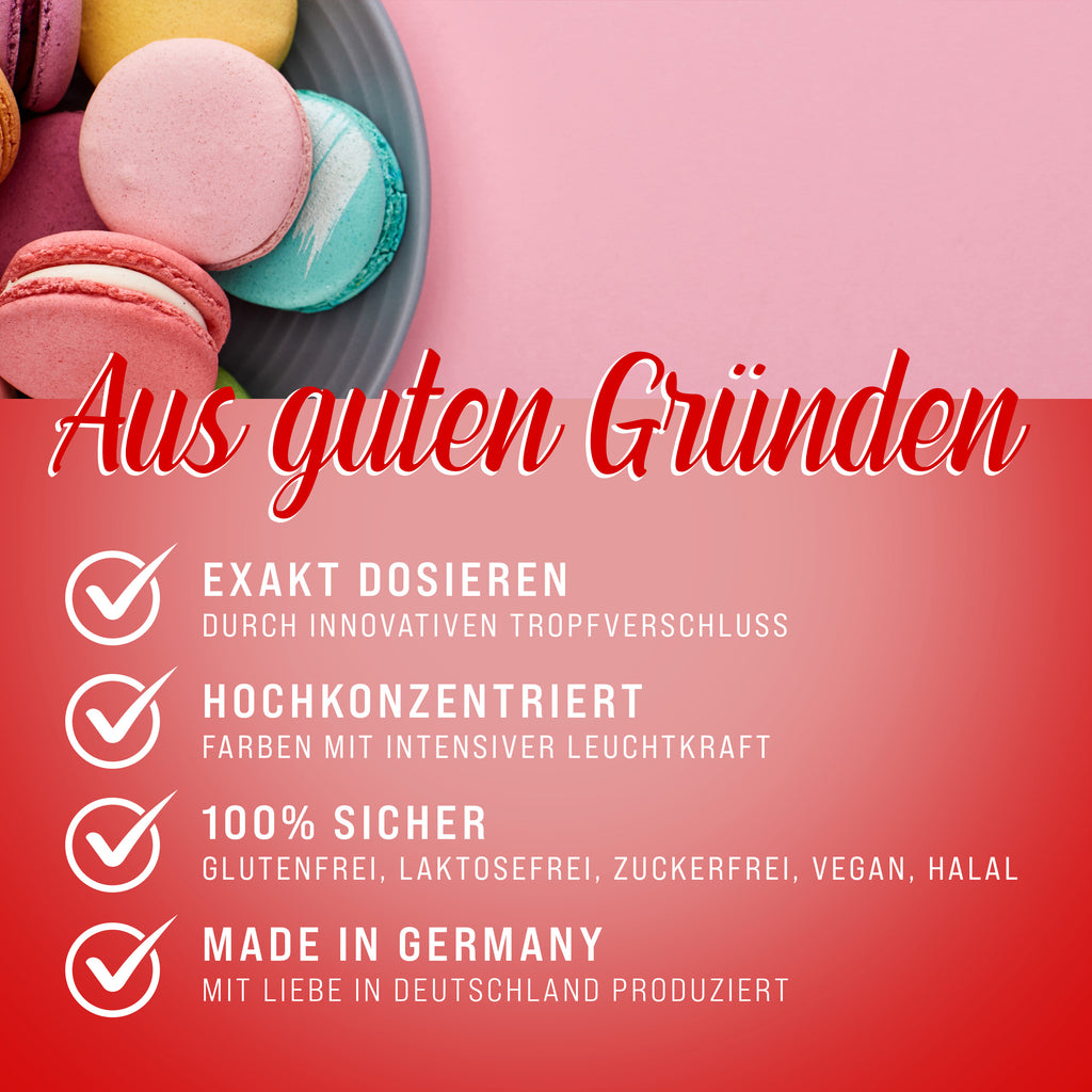 BELISSIA Lebensmittelfarben 3er-Set – 3 × 10 ml