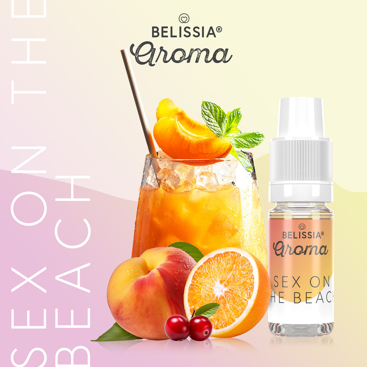 BELISSIA Lebensmittelaroma Sex on the Beach – 10 ml Tropfflasche