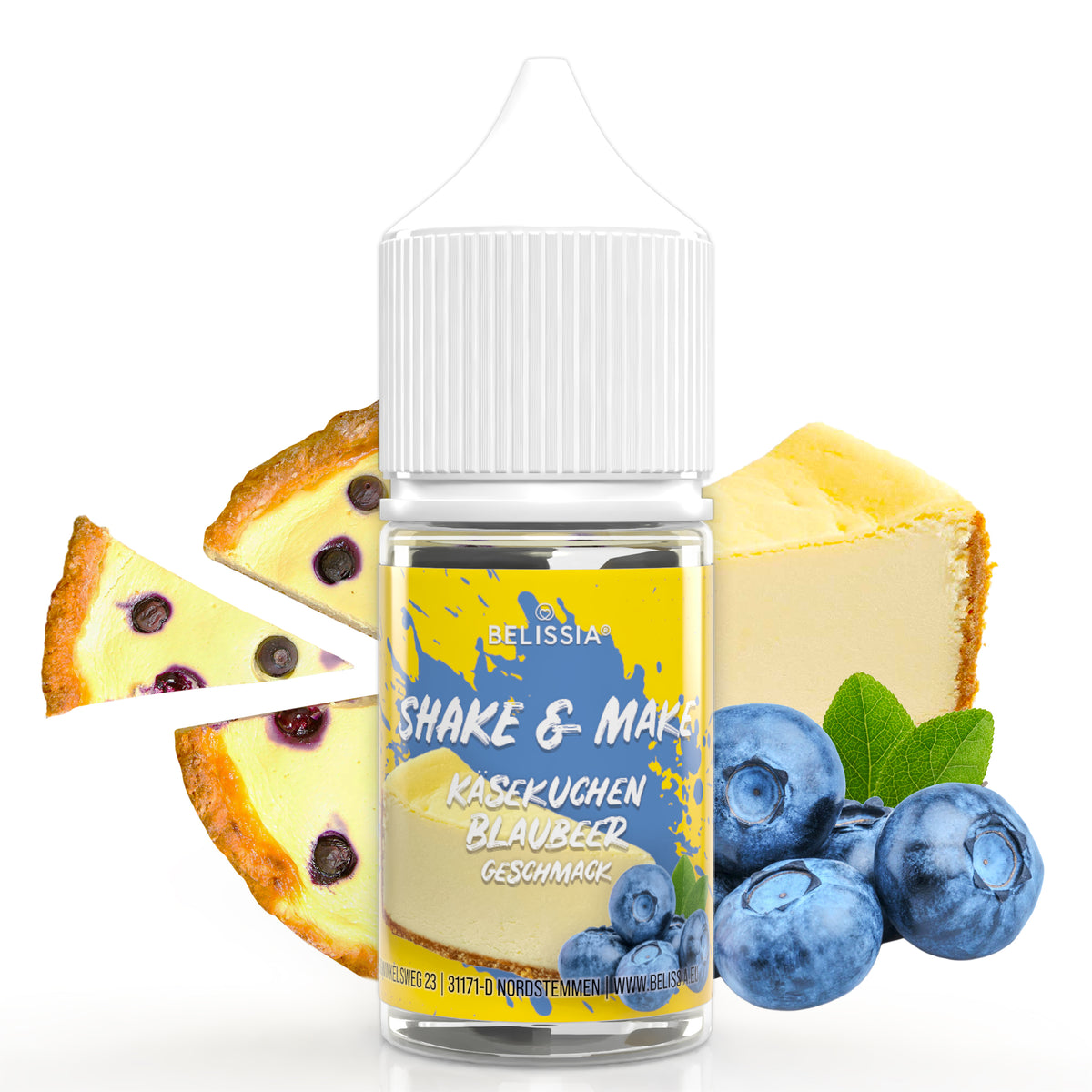BELISSIA Shake & Make Refill Käsekuchen-Blaubeer – 30 ml Nachfüllflasche