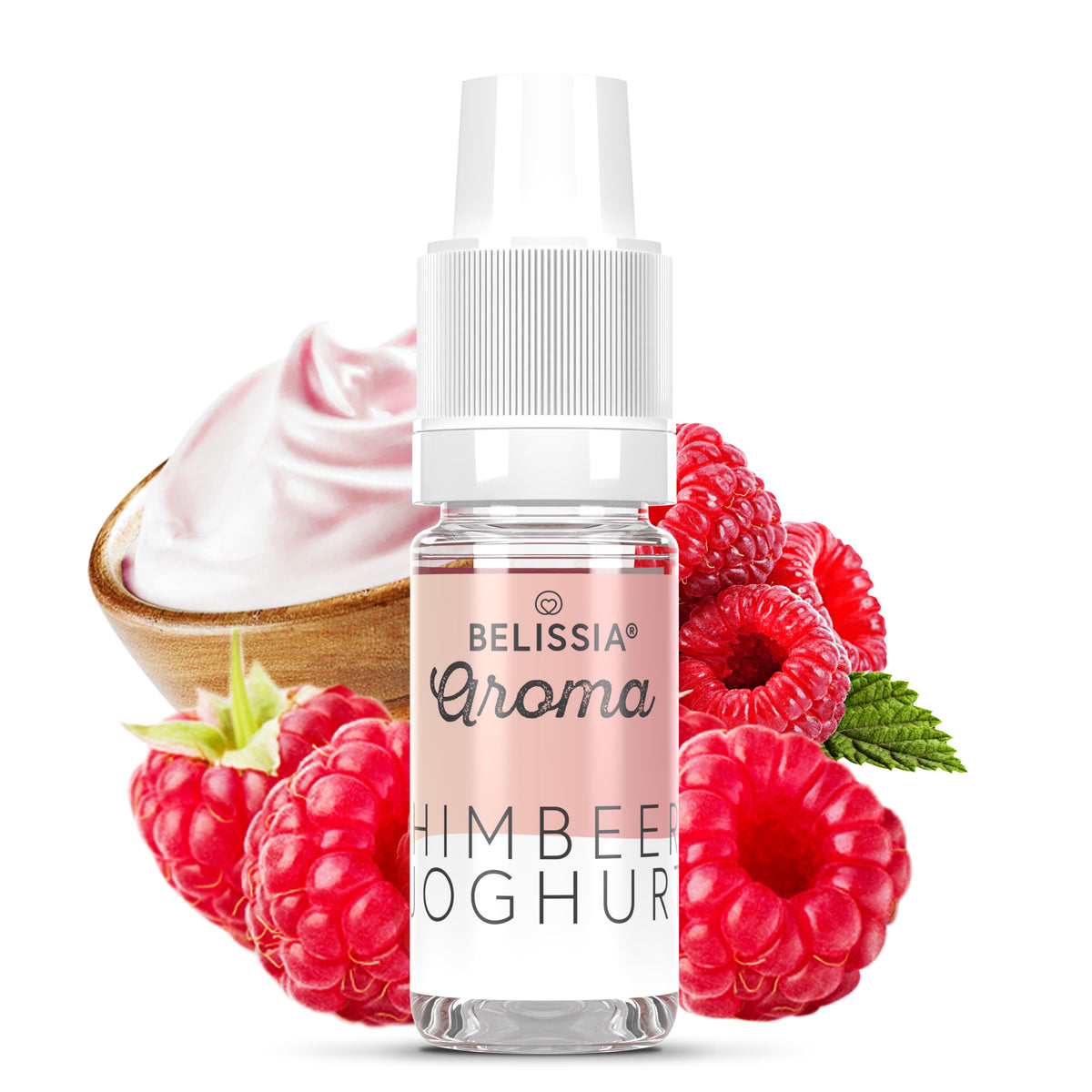 BELISSIA Lebensmittelaroma Himbeer-Joghurt – 10 ml Tropfflasche