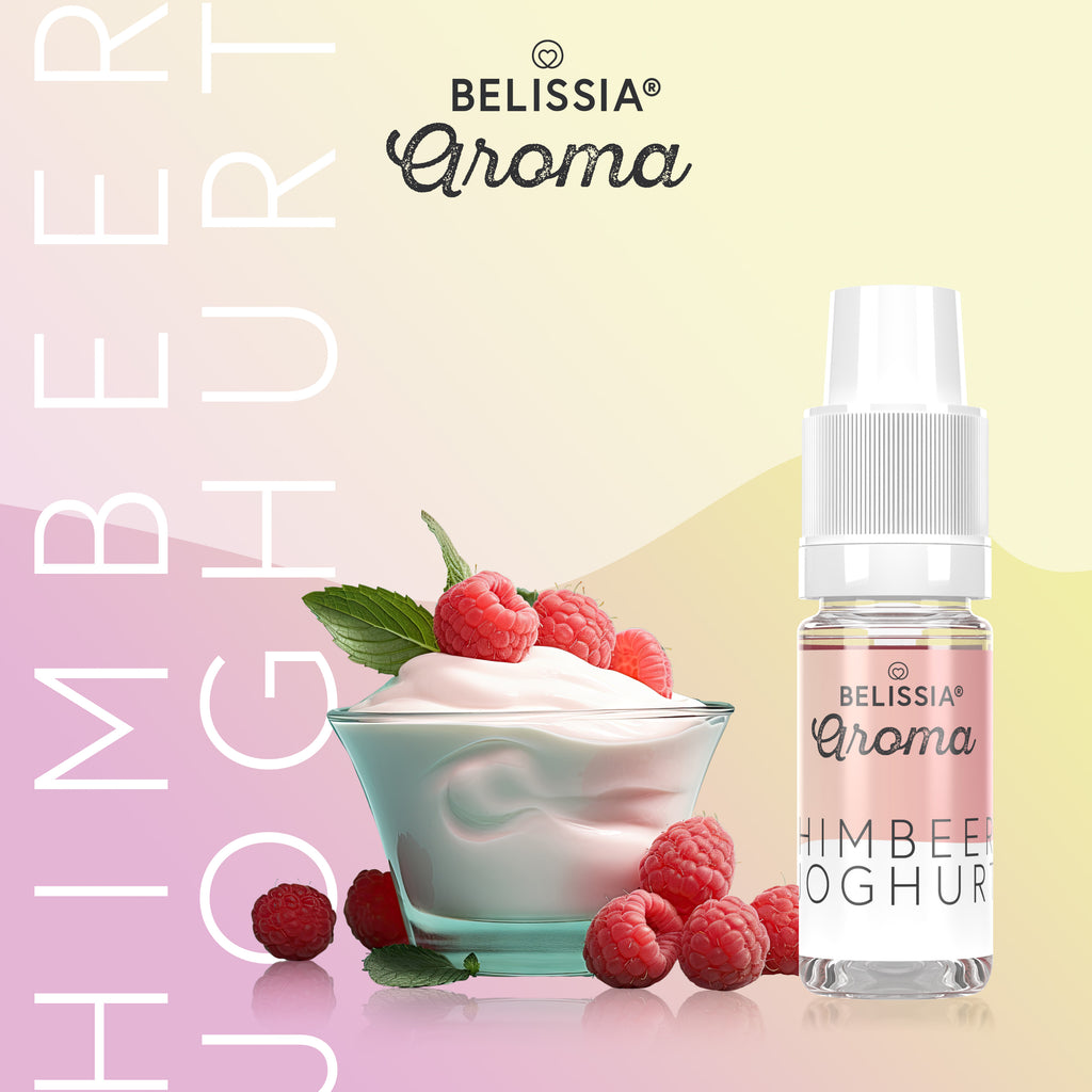 BELISSIA Lebensmittelaroma Himbeer-Joghurt – 10 ml Tropfflasche