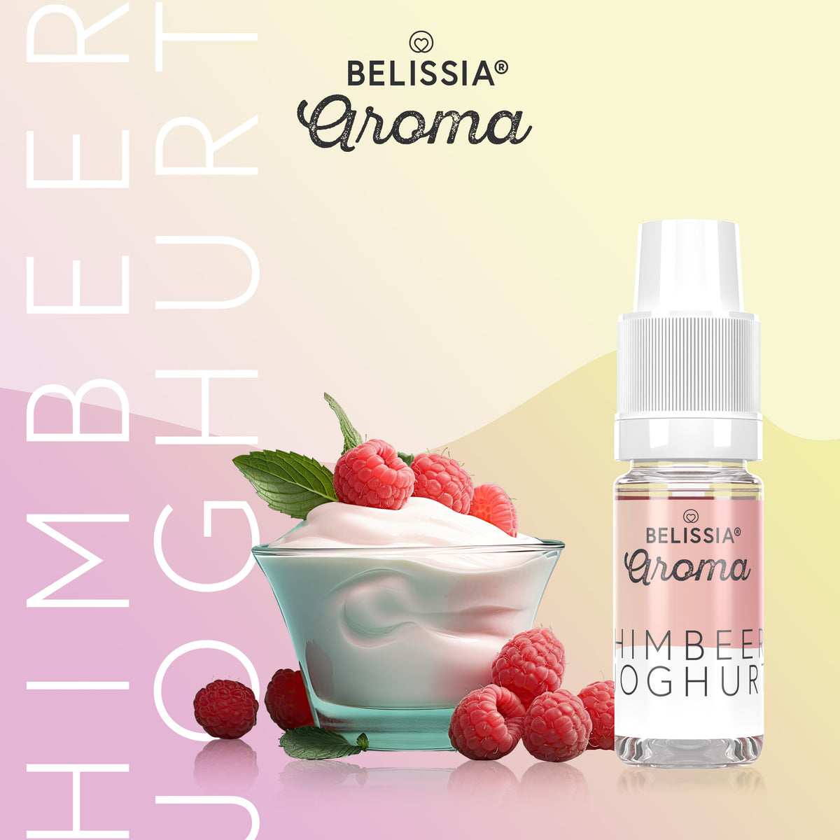 BELISSIA Lebensmittelaroma Himbeer-Joghurt – 10 ml Tropfflasche