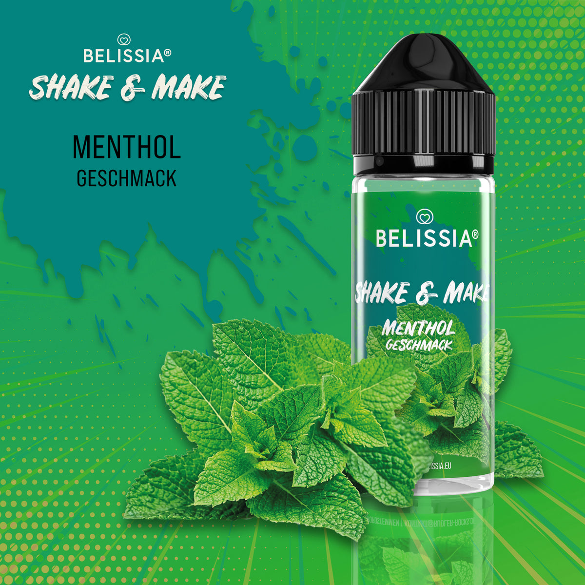 BELISSIA Shake & Make Aroma Menthol – 10 ml + Schüttelflasche