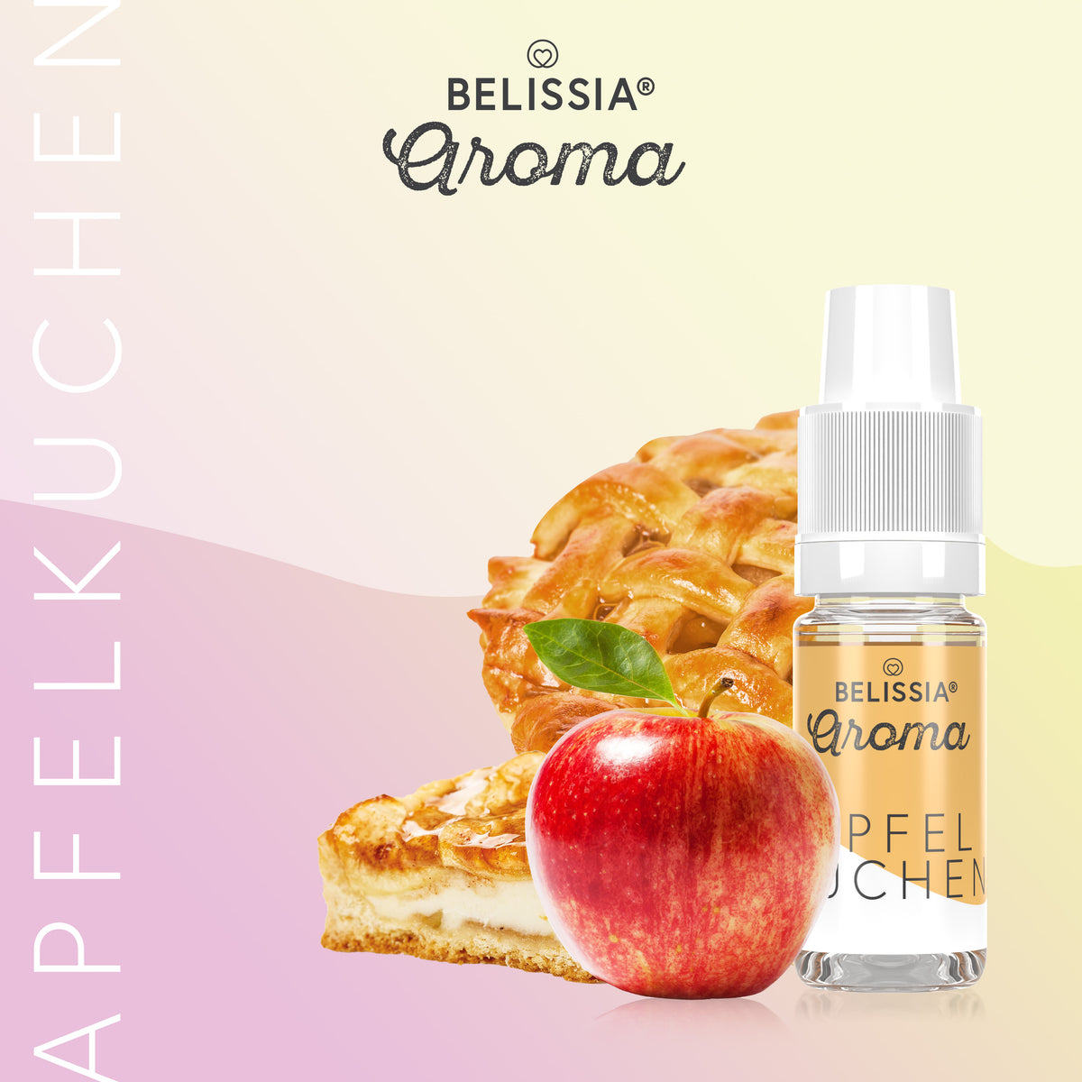 BELISSIA Lebensmittelaroma Apfelkuchen – 10 ml Tropfflasche