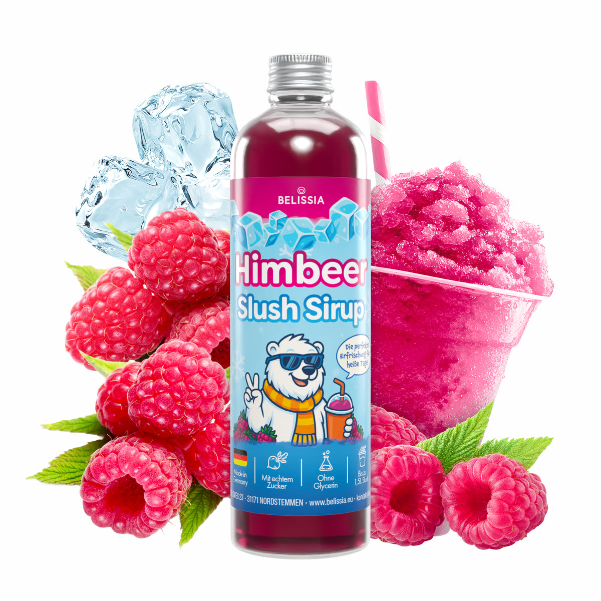Slush Eis Sirup Himbeere – 250 ml Flasche