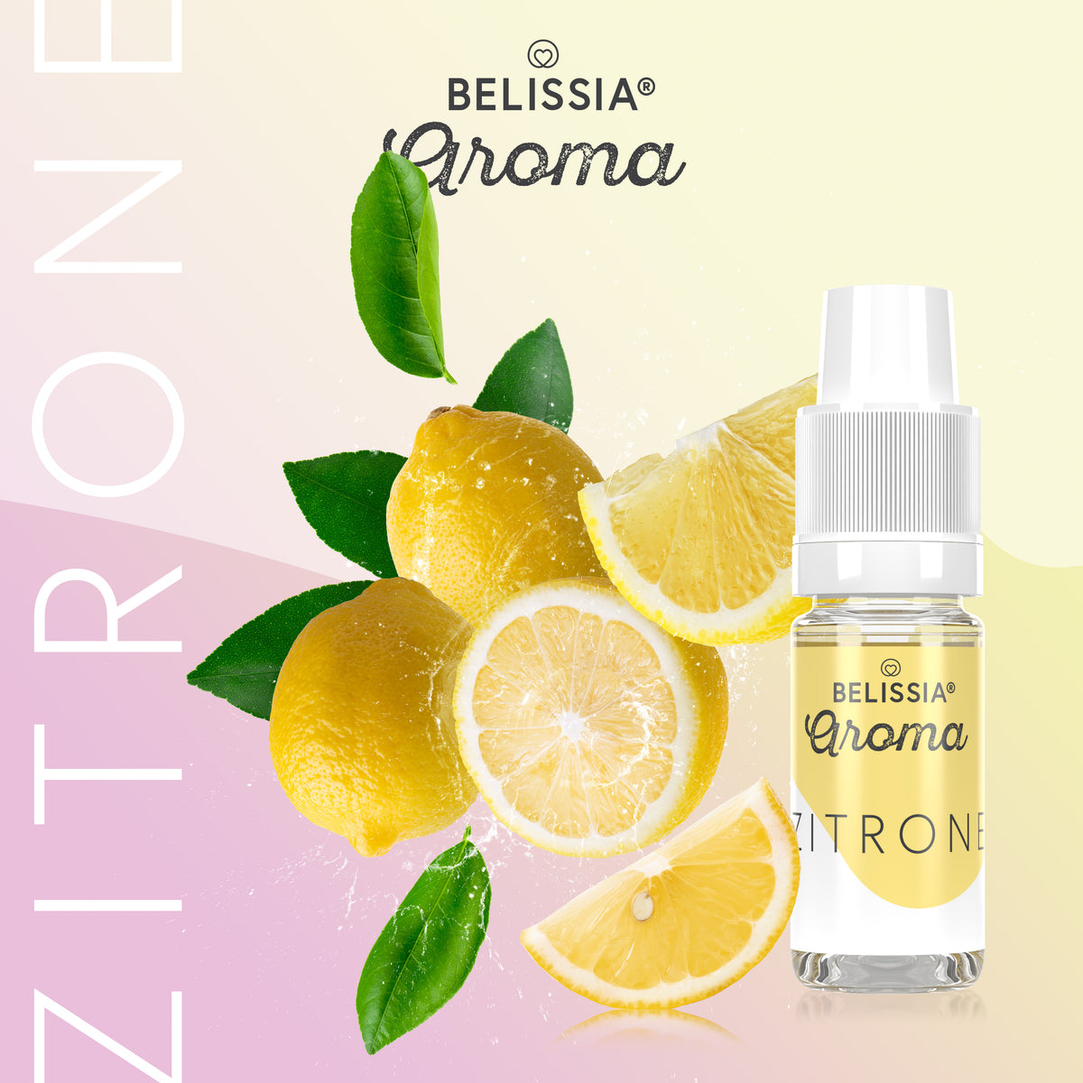 BELISSIA Lebensmittelaroma Zitrone – 10 ml Tropfflasche