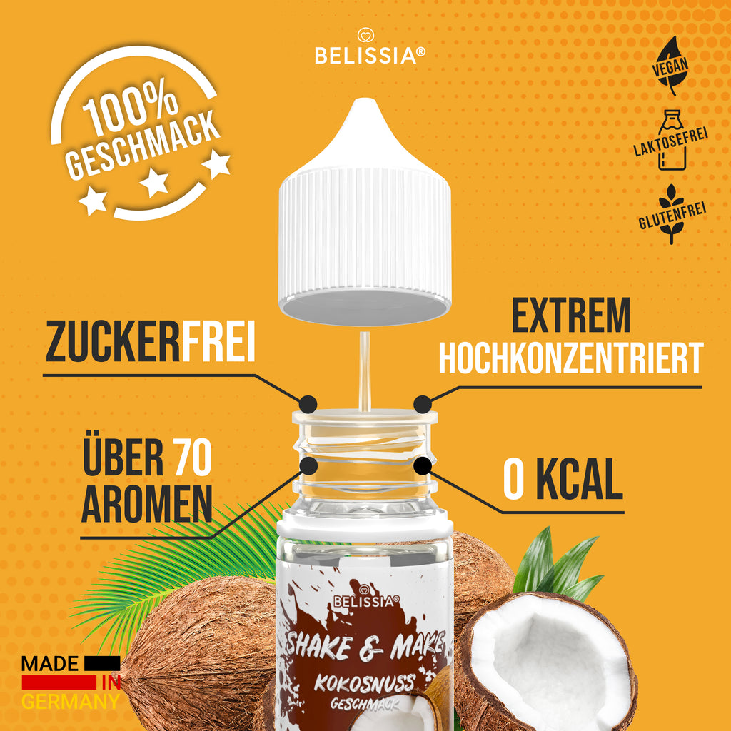 BELISSIA Shake & Make Refill Kokosnuss – 30 ml Nachfüllflasche