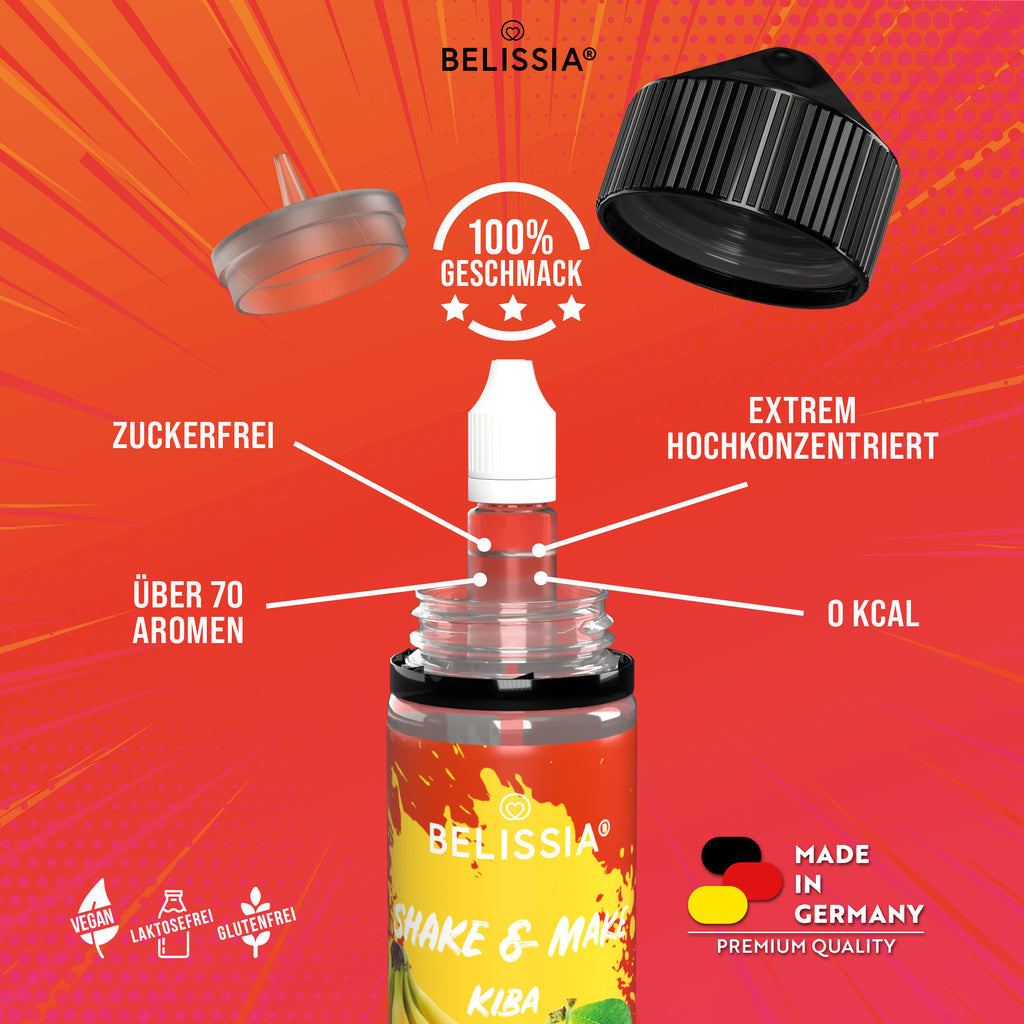 BELISSIA Shake & Make Aroma KiBa – 10 ml + Schüttelflasche