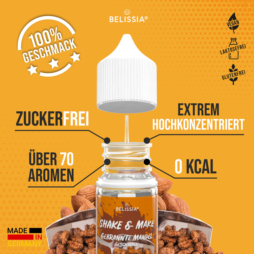 BELISSIA Shake & Make Refill Gebrannte Mandel – 30 ml Nachfüllflasche