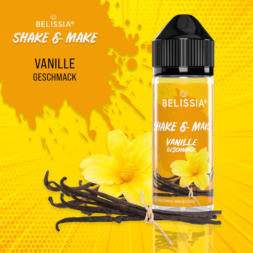 BELISSIA Shake & Make Aroma Vanille – 10 ml + Schüttelflasche