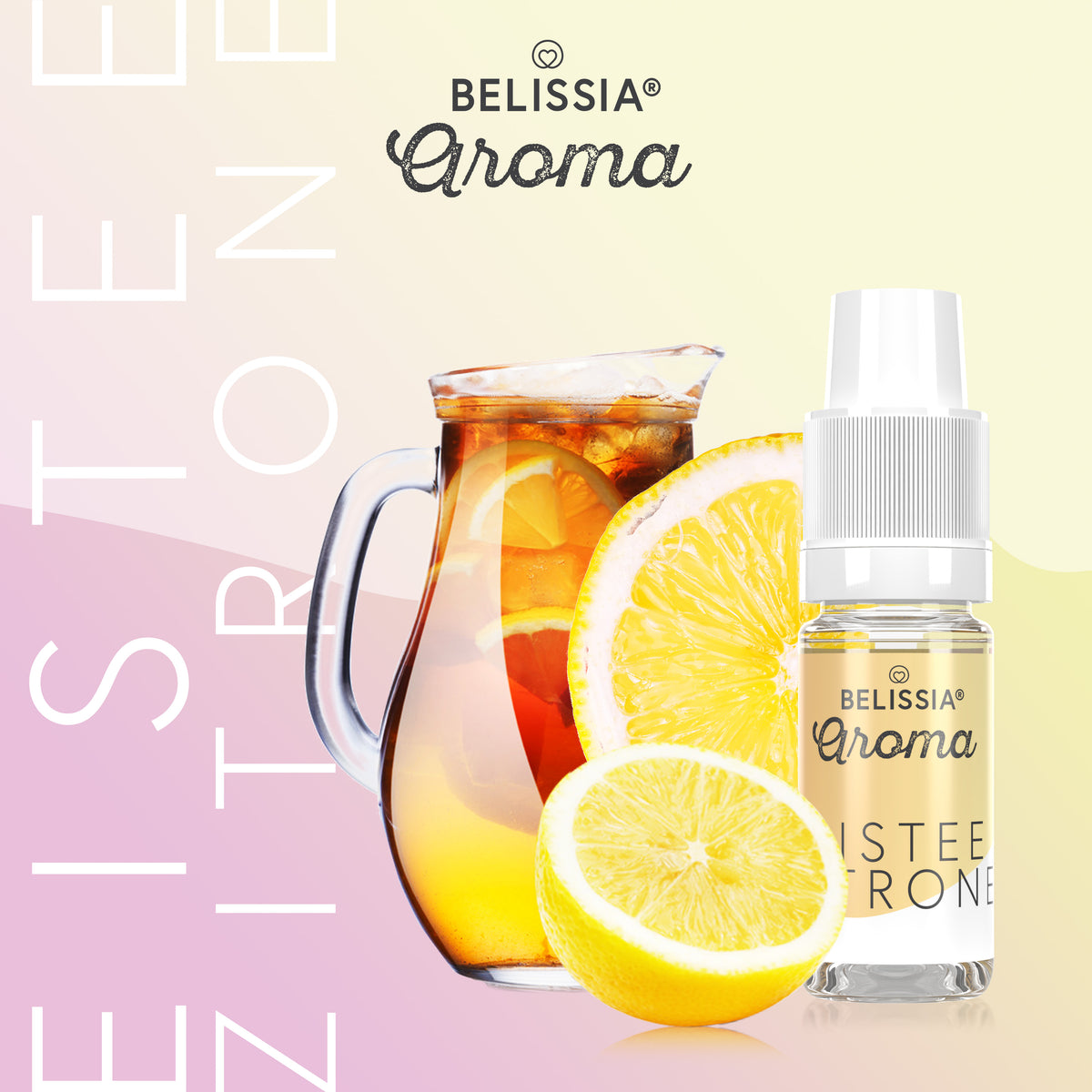 BELISSIA Lebensmittelaroma Eistee-Zitrone – 10 ml Tropfflasche