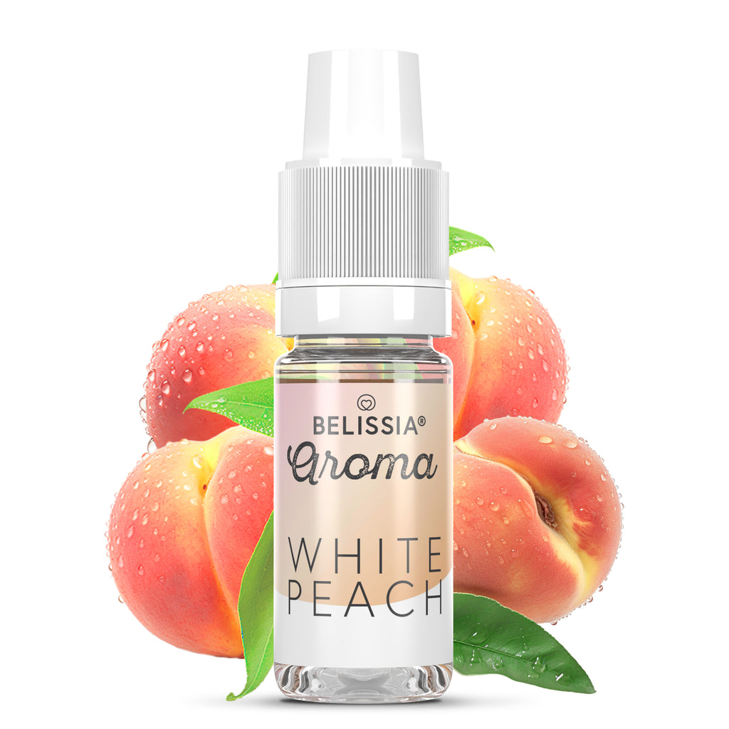 BELISSIA Lebensmittelaroma White Peach – 10 ml Tropfflasche