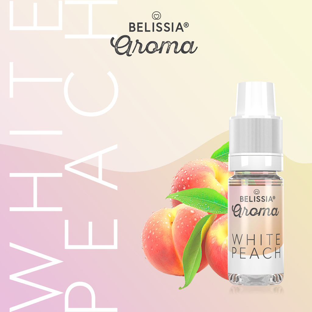 BELISSIA Lebensmittelaroma White Peach – 10 ml Tropfflasche