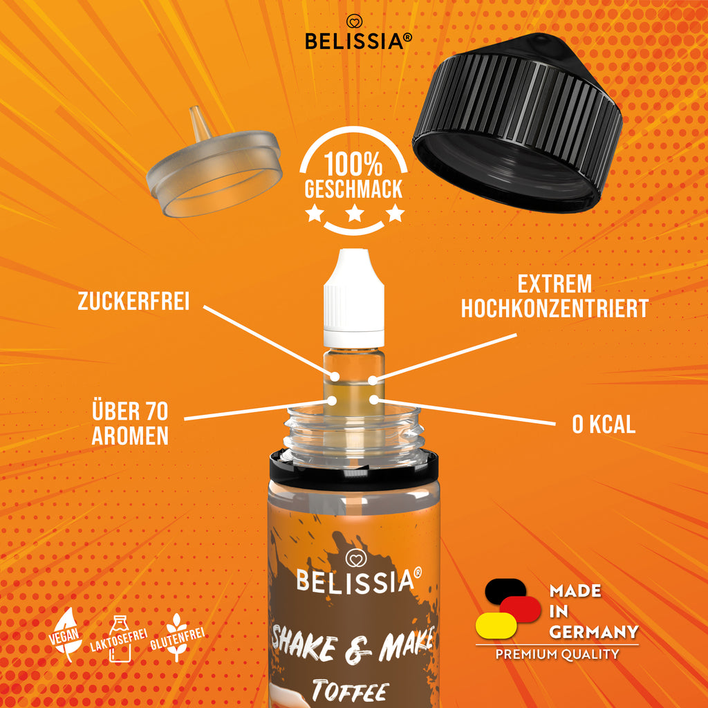 BELISSIA Shake & Make Aroma Toffee – 10 ml + Schüttelflasche