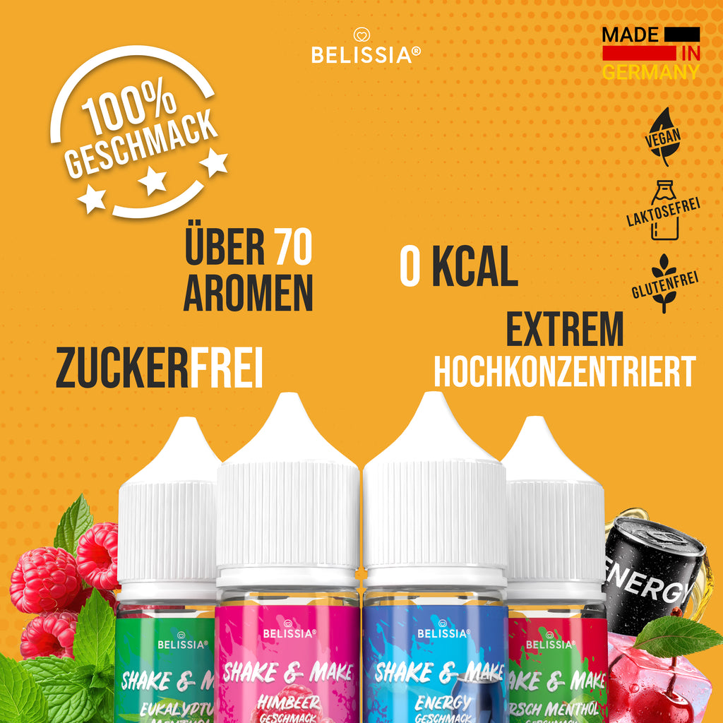 BELISSIA Shake & Make Refill-Set „Fruchtige Kühle" – 4 × 30 ml