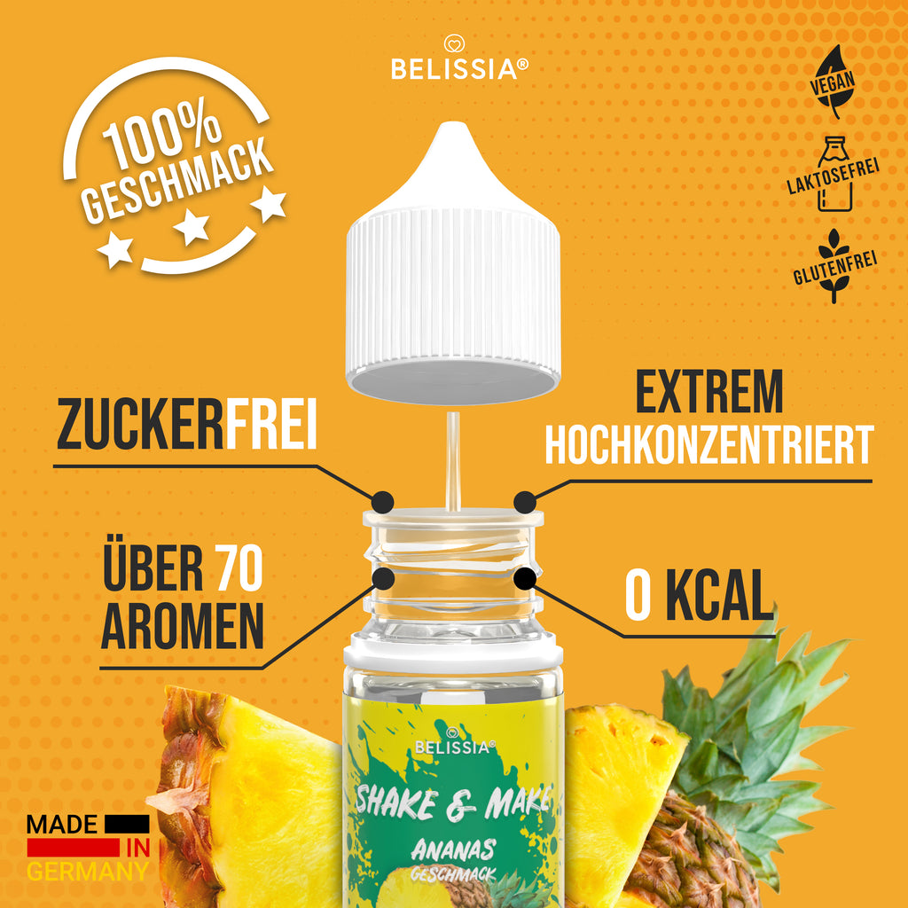 BELISSIA Shake & Make Refill Ananas – 30 ml Nachfüllflasche