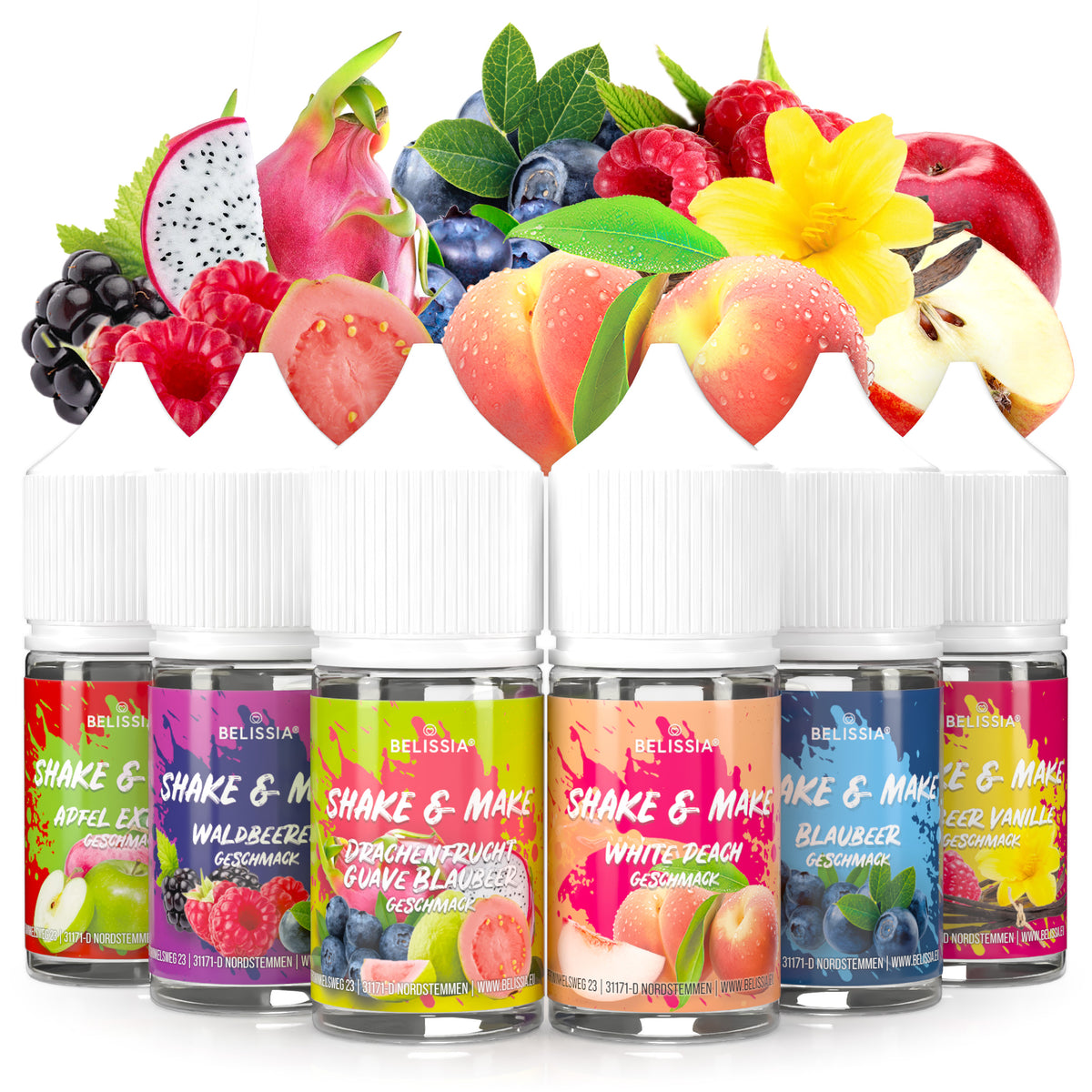 BELISSIA Shake & Make Refill-Set „Greatest Hits" – 6 × 30 ml