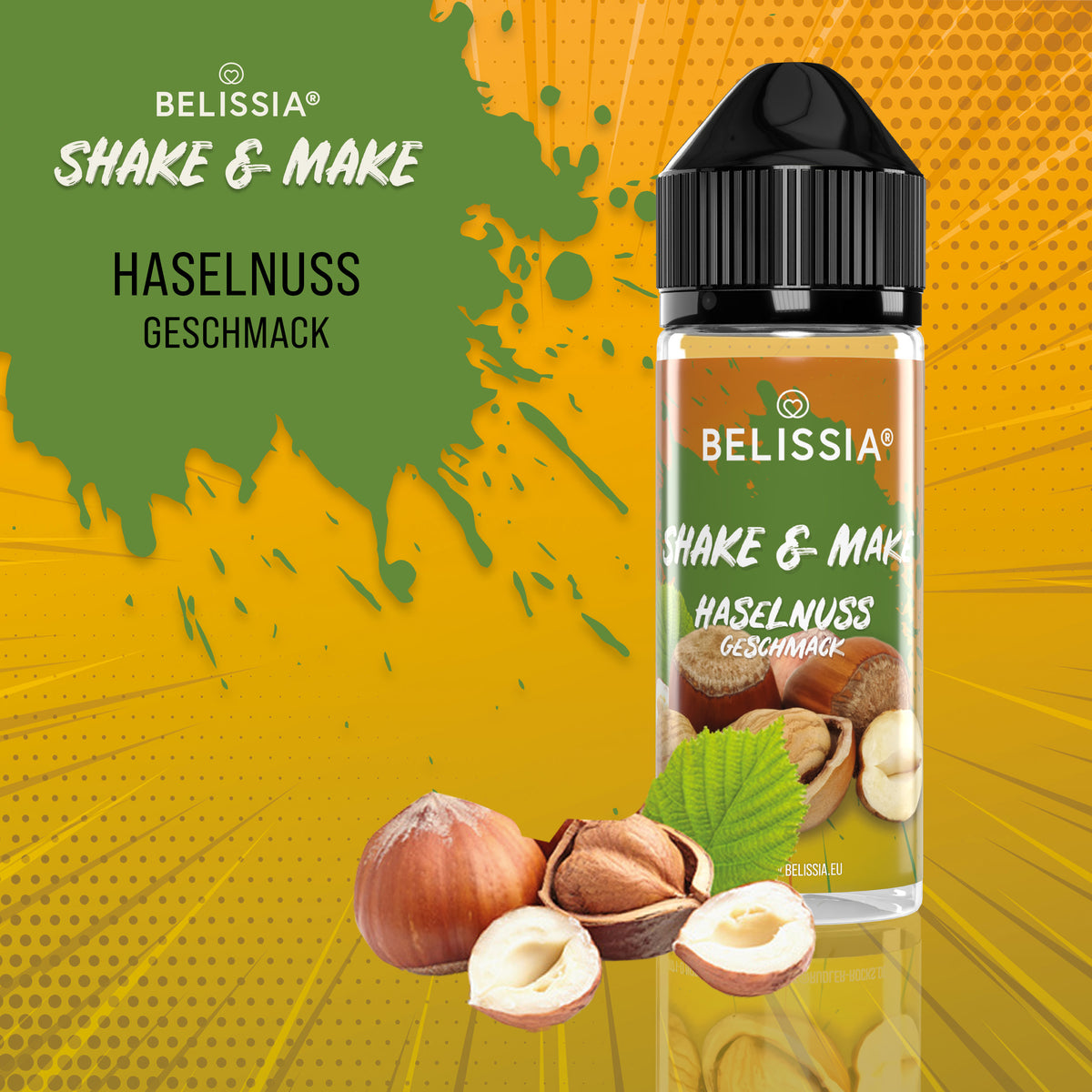 BELISSIA Shake & Make Aroma Haselnuss – 10 ml + Schüttelflasche