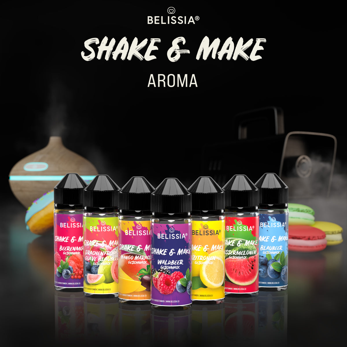 BELISSIA Shake & Make Aroma Apfel-Traube – 10 ml + Schüttelflasche