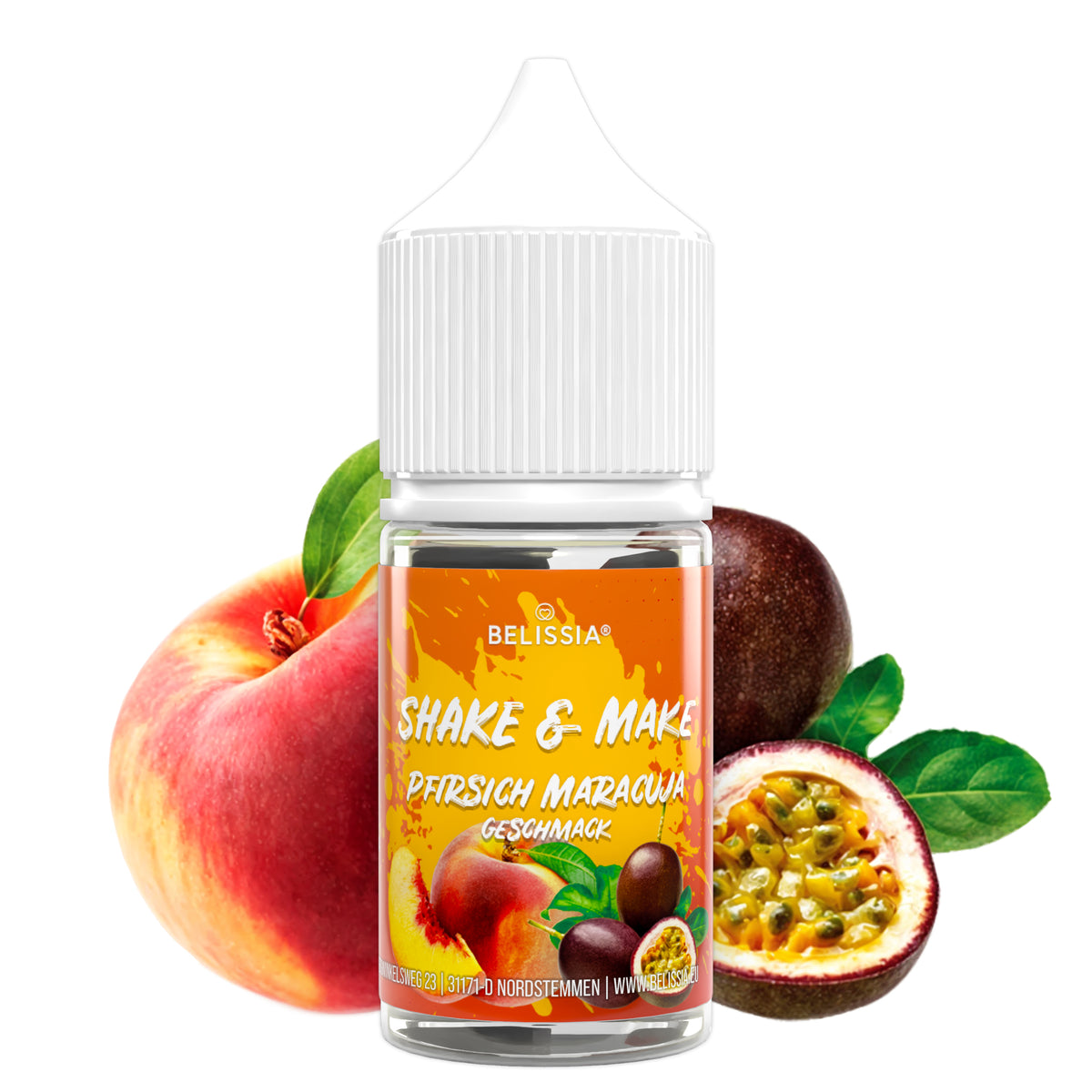 BELISSIA Shake & Make Refill Pfirsich-Maracuja – 30 ml Nachfüllflasche