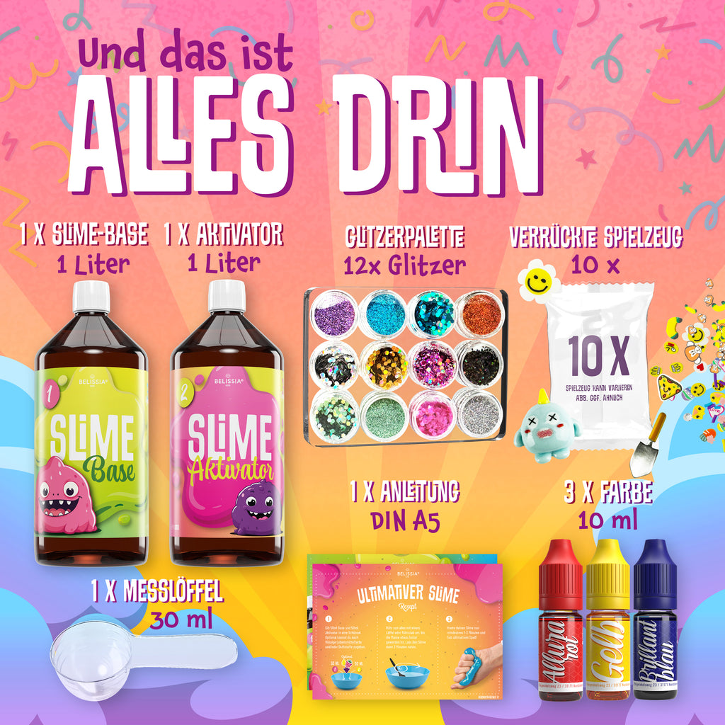 BELISSIA Schleim Fun-Set – DIY-Set für Kinder