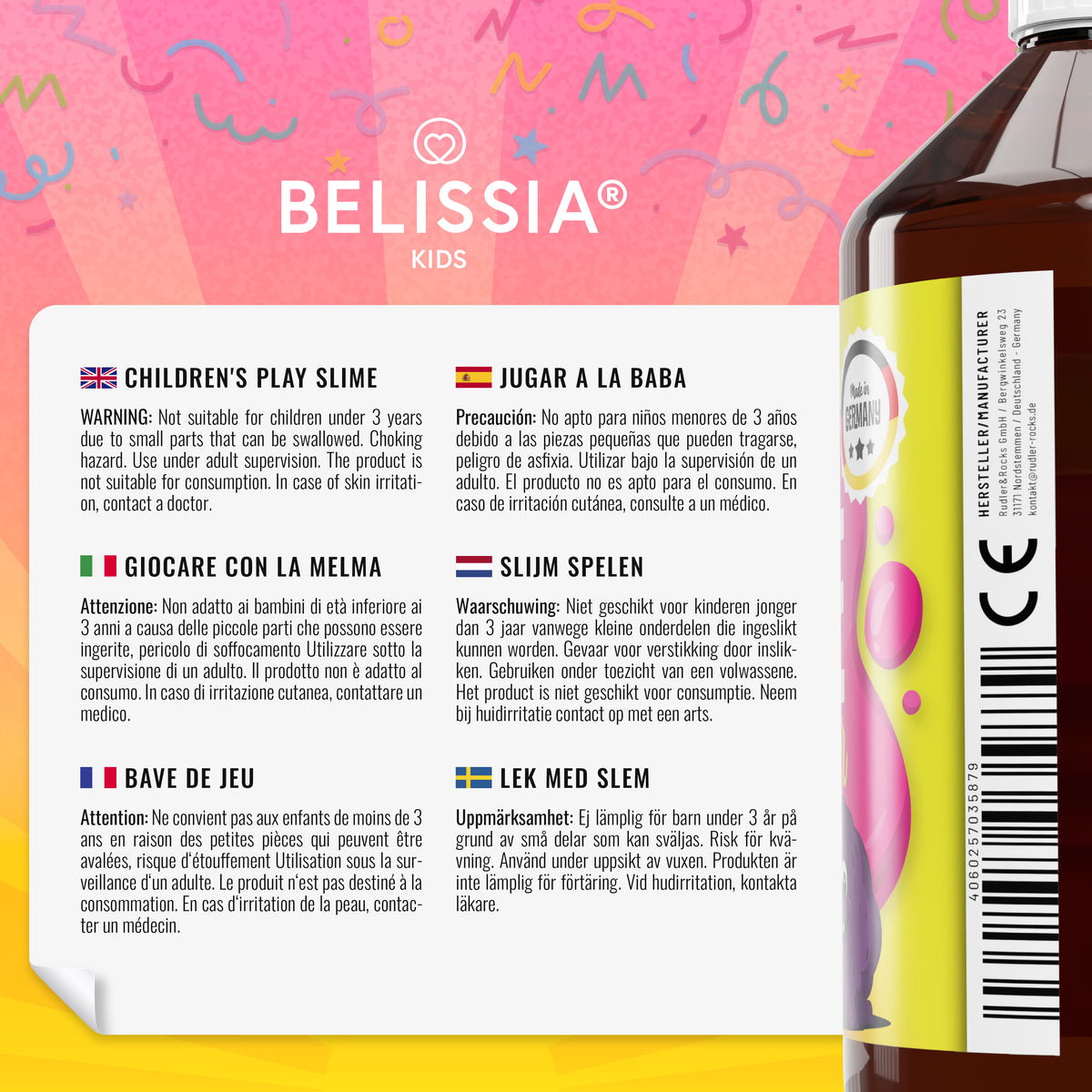 BELISSIA Schleim Fun-Set – DIY-Set für Kinder