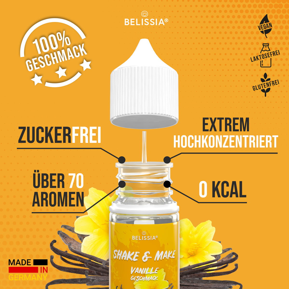 BELISSIA Shake & Make Refill Vanille – 30 ml Nachfüllflasche