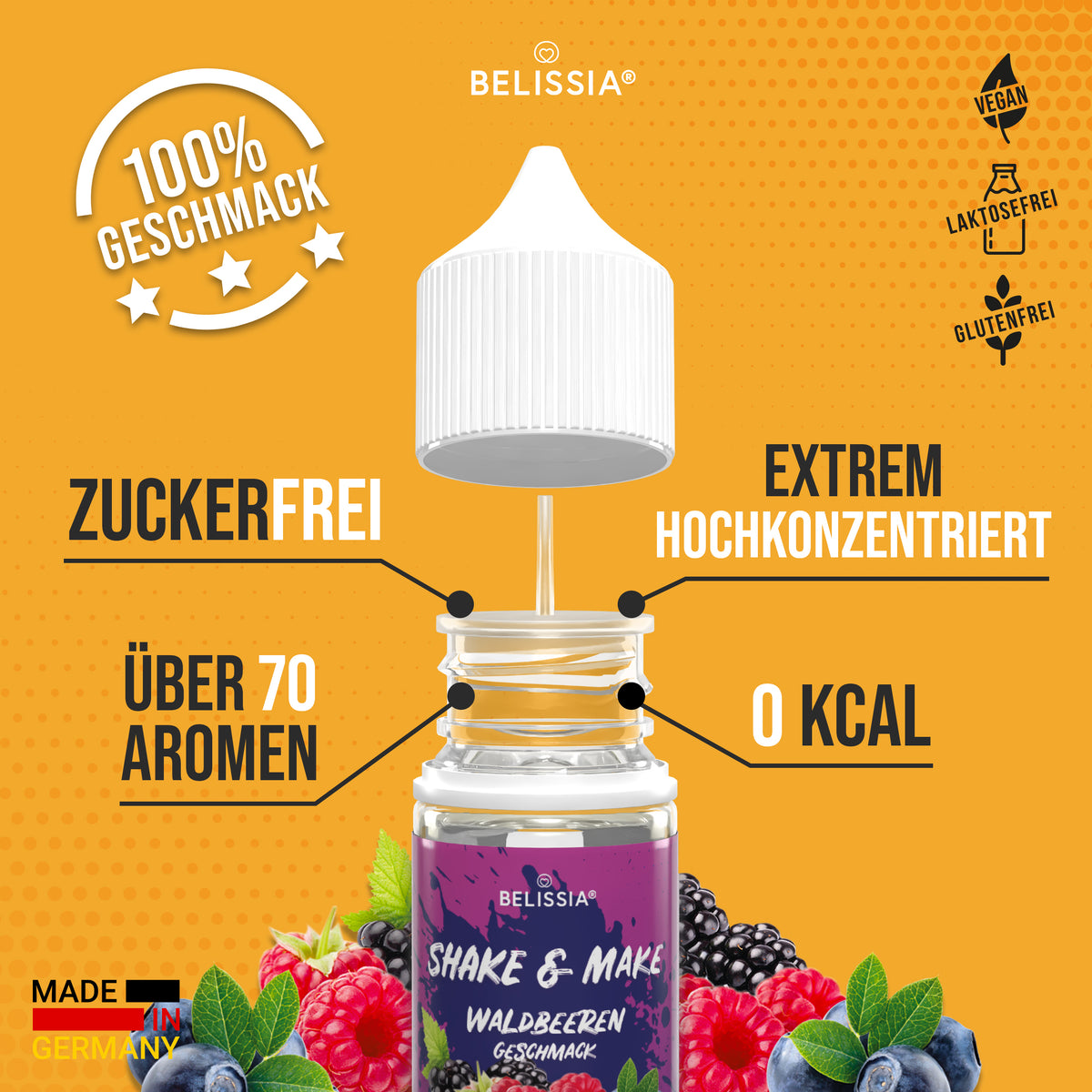 BELISSIA Shake & Make Refill Waldbeere – 30 ml Nachfüllflasche