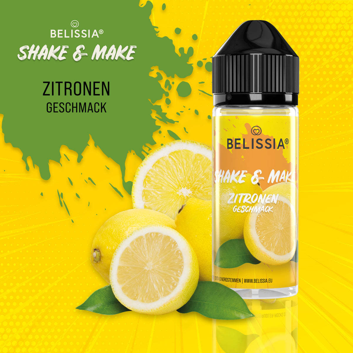 BELISSIA Shake & Make Aroma Zitrone – 10 ml + Schüttelflasche