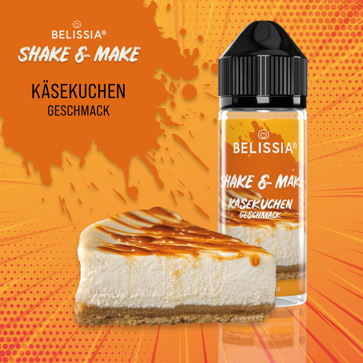 BELISSIA Shake & Make Aroma Käsekuchen – 10 ml + Schüttelflasche