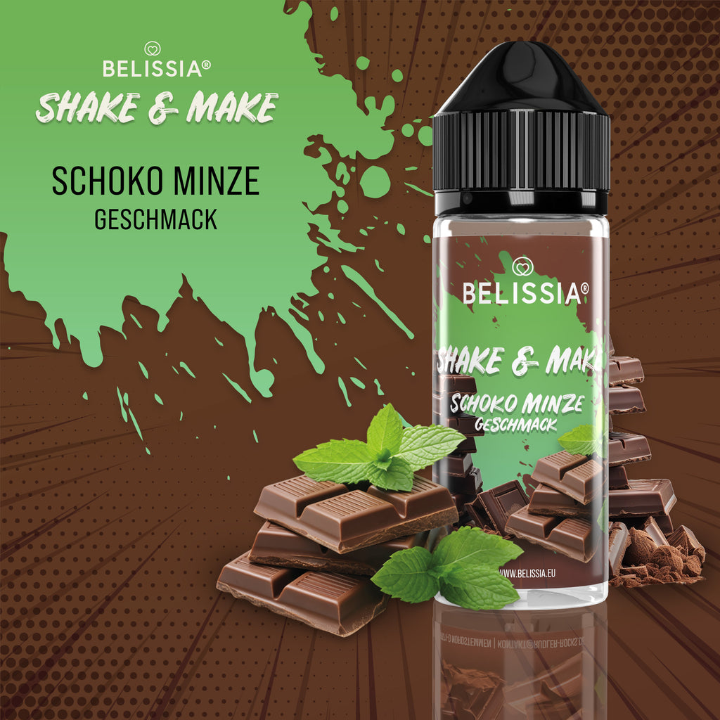 BELISSIA Shake & Make Aroma Schoko-Minze – 10 ml + Schüttelflasche
