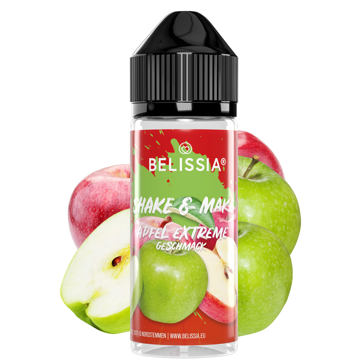 BELISSIA Shake & Make Aroma Apfel-Extrem – 10 ml + Schüttelflasche
