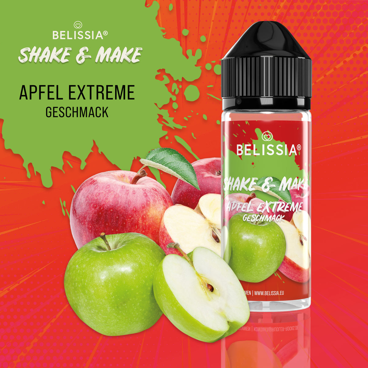 BELISSIA Shake & Make Aroma Apfel-Extrem – 10 ml + Schüttelflasche