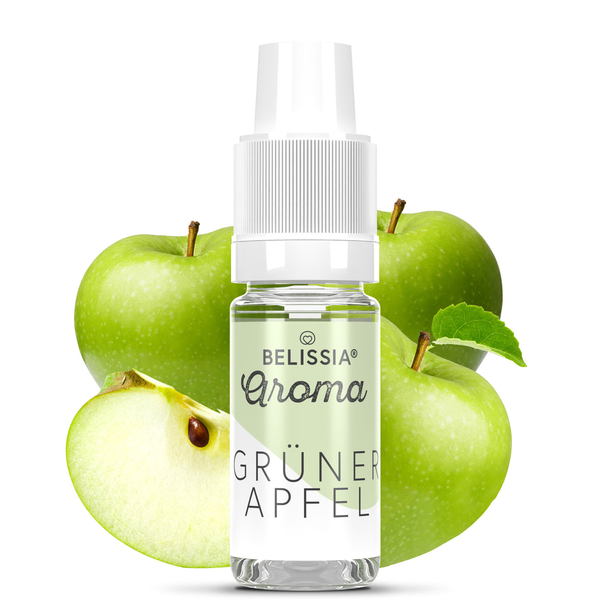 BELISSIA Lebensmittelaroma Grüner Apfel – 10 ml Tropfflasche
