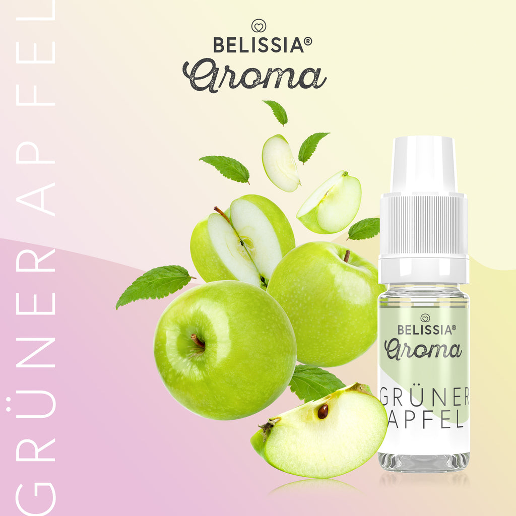 BELISSIA Lebensmittelaroma Grüner Apfel – 10 ml Tropfflasche