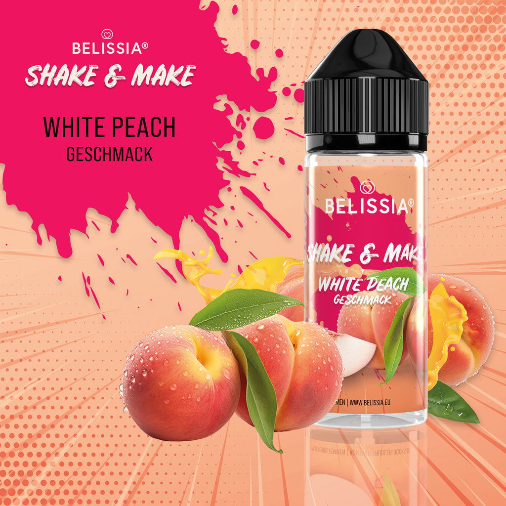 BELISSIA Shake & Make Aroma White Peach – 10 ml + Schüttelflasche