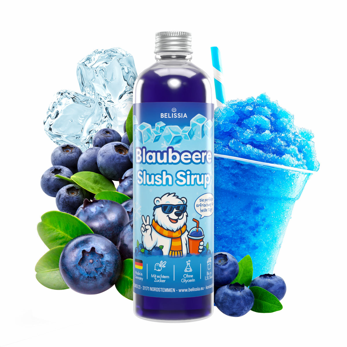 Slush Eis Sirup Blaubeere – 250 ml Flasche