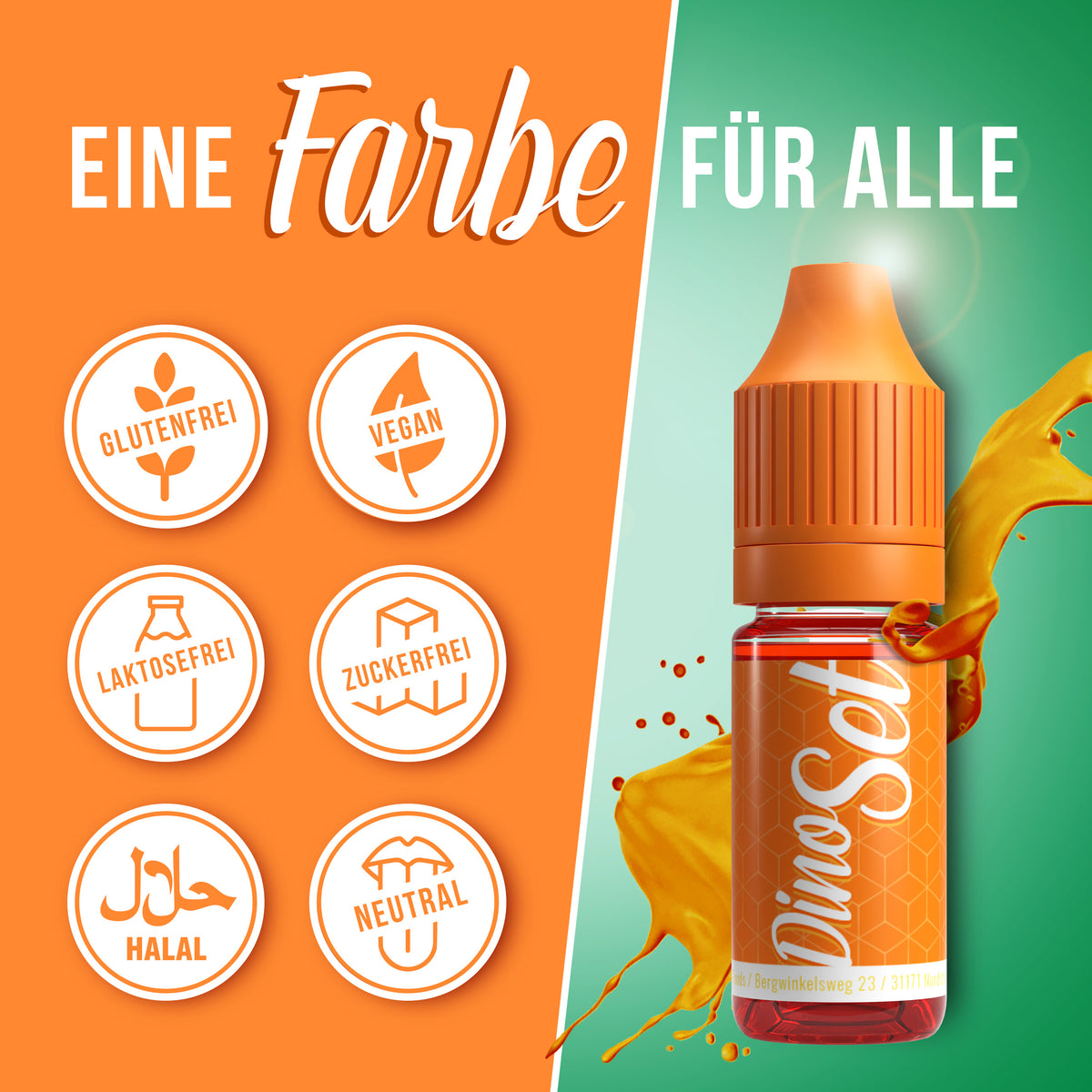 BELISSIA Lebensmittelfarben Dino-Set – 5 × 10 ml