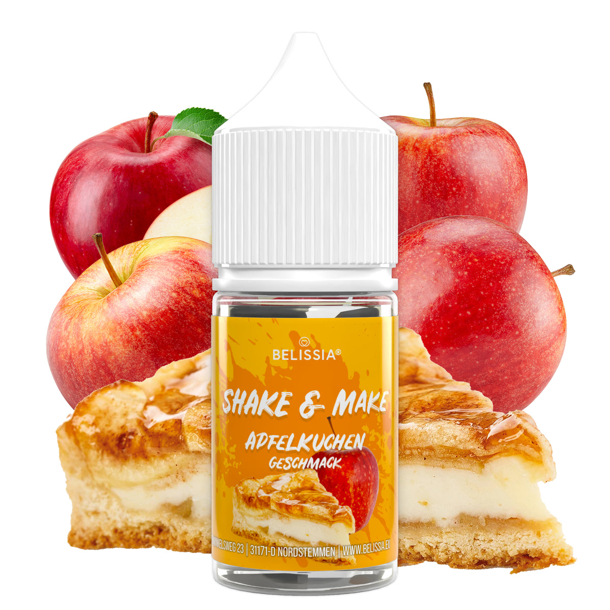 BELISSIA Shake & Make Refill Apfelkuchen – 30 ml Nachfüllflasche