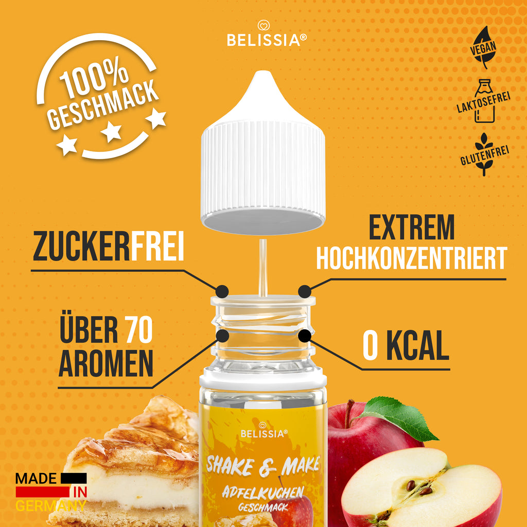 BELISSIA Shake & Make Refill Apfelkuchen – 30 ml Nachfüllflasche