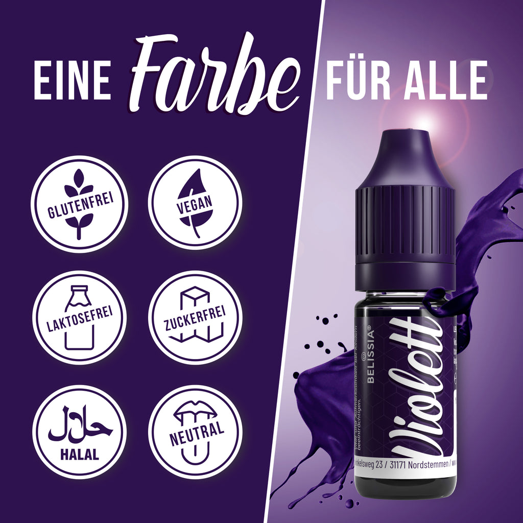 BELISSIA Lebensmittelfarbe Violett – 10 ml